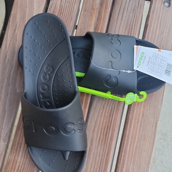 CROCS Unisex black Slide Sandals Size M9/w11 - Picture 4 of 5